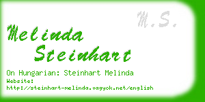 melinda steinhart business card